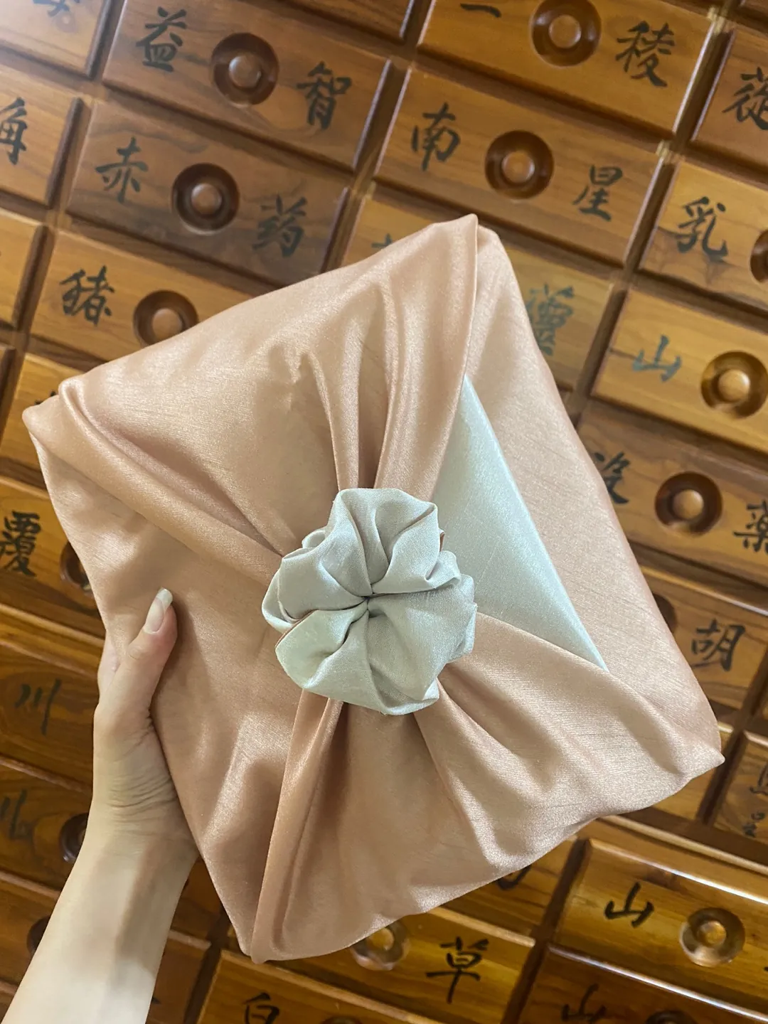 공진단 보자기 선물 포장